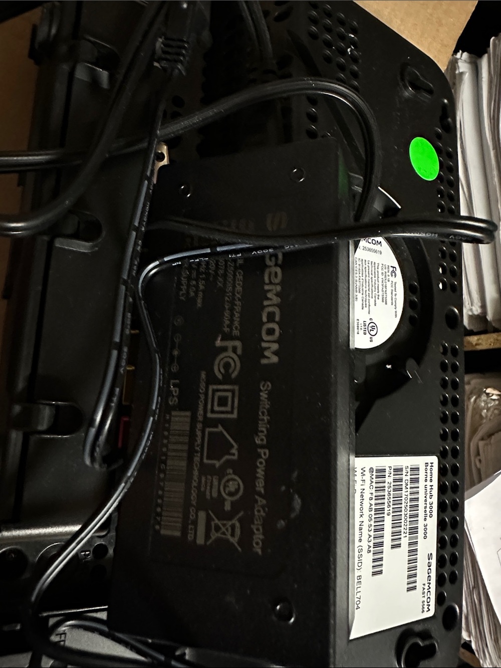 Sagemcom Black Home Router / Modem - Picture 3 of 3